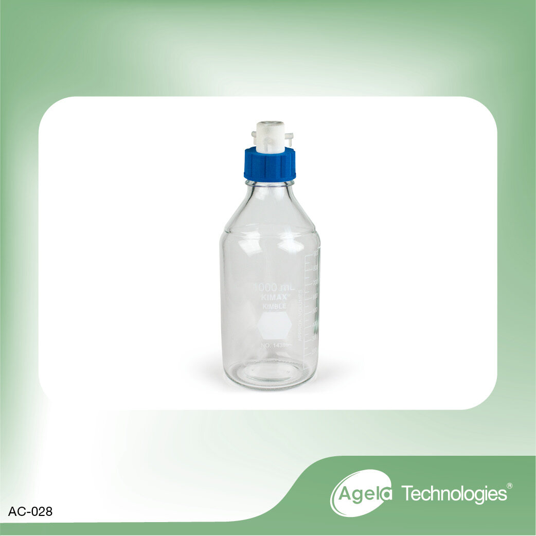 飞诺美-SP HPLC Reservoir, Clear Glass, 2000mL, GL45 wide-mouth, w/ 3-Way Valve Cap - 艾杰尔飞诺美