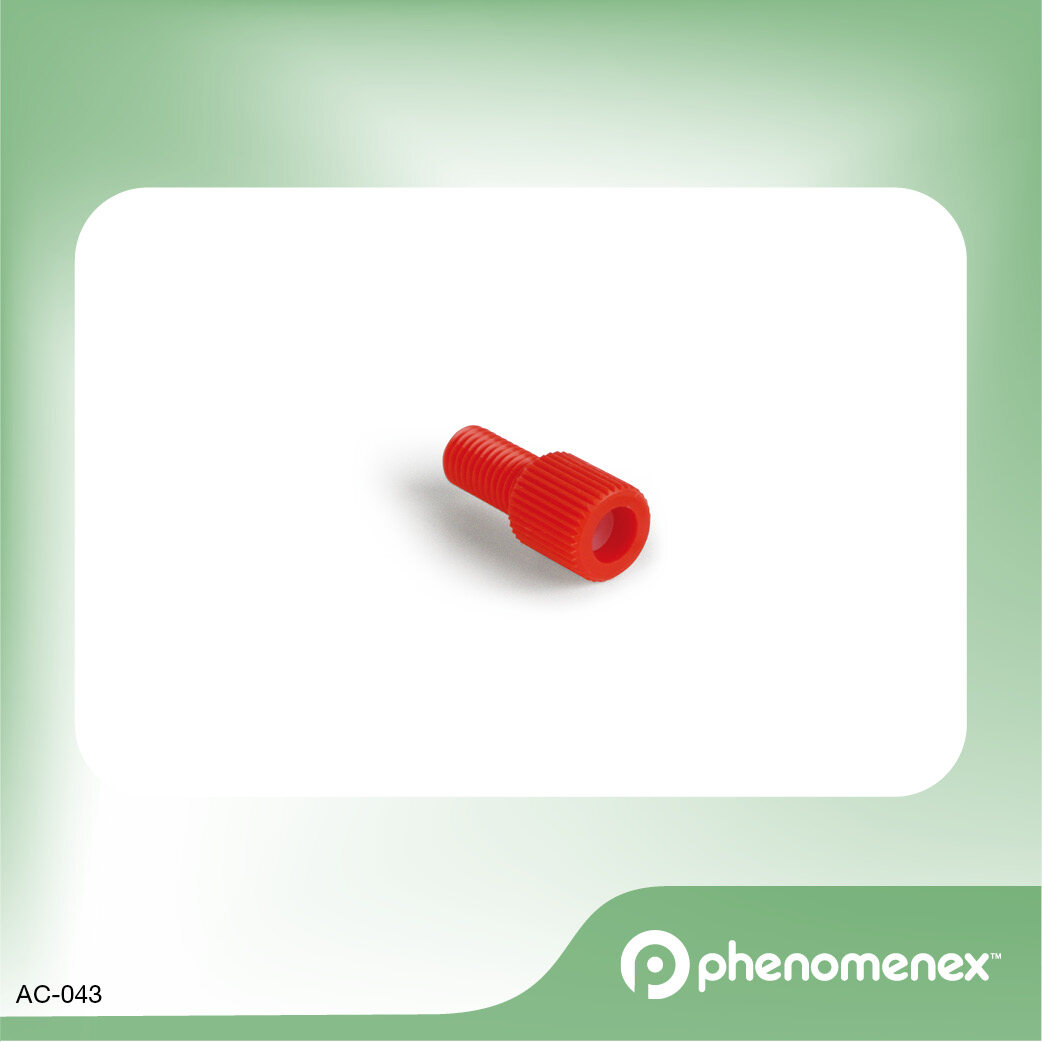 飞诺美-SP Flangeless Male Nut and Ferrule Set, Delrin for 1/16in OD Tubing, 1/4in-28 Threads, Red - 艾杰尔飞诺美