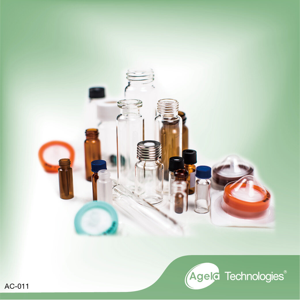 艾杰尔 11 mm 卡口瓶盖含隔垫，本色盖中心孔 6 mm, 11×1 mm 蓝⾊特氟⻰/⽩⾊硅胶隔垫, 预切口;100/PK - 艾杰尔飞诺美