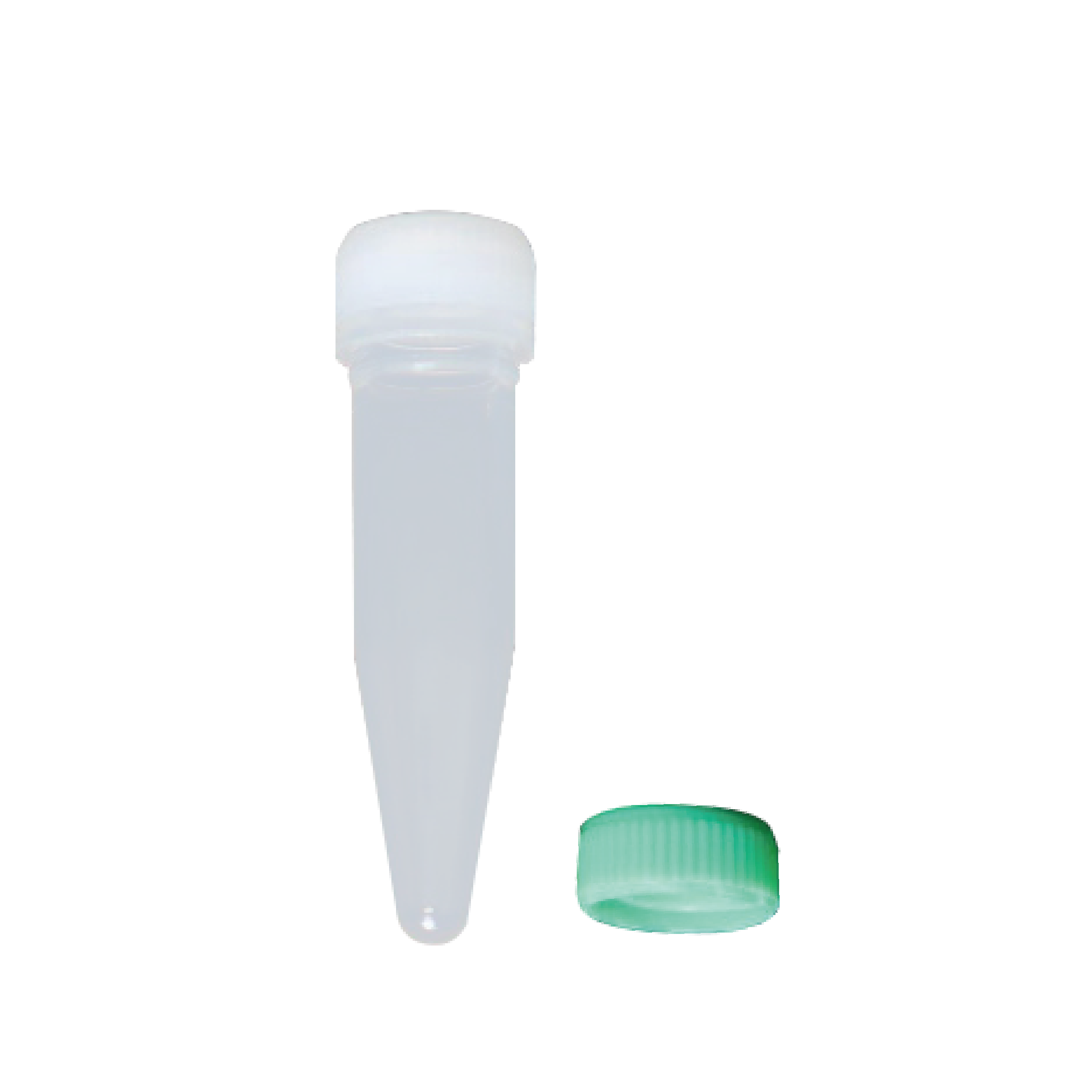 1.5mL 透明螺口储存管，绿色盖，不可立，无O型圈，灭菌 - 百赛利德