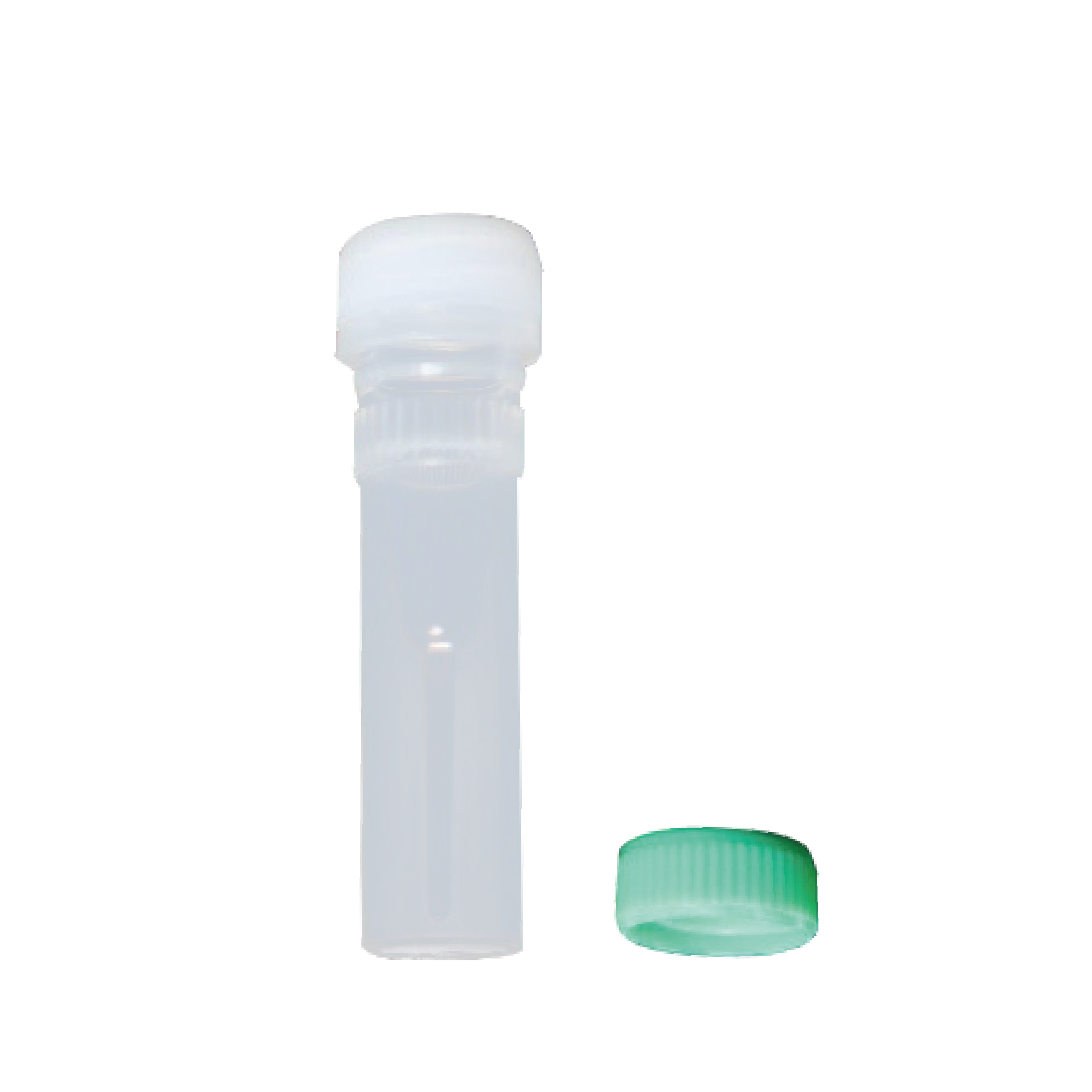 0.5mL 透明螺口储存管,绿色盖,可立,无O型圈,灭菌