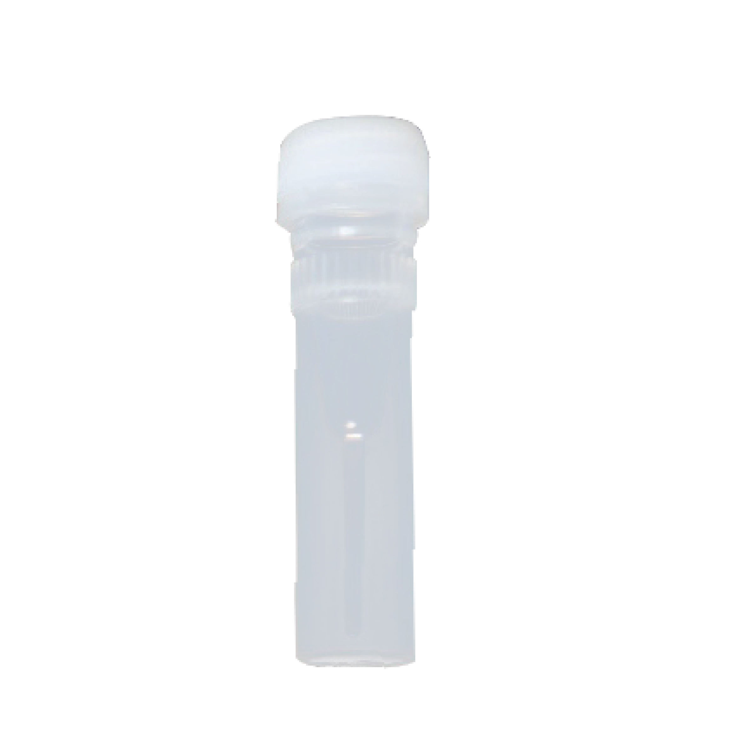 0.5mL 透明螺口储存管,白色盖,可立,无O型圈,灭菌