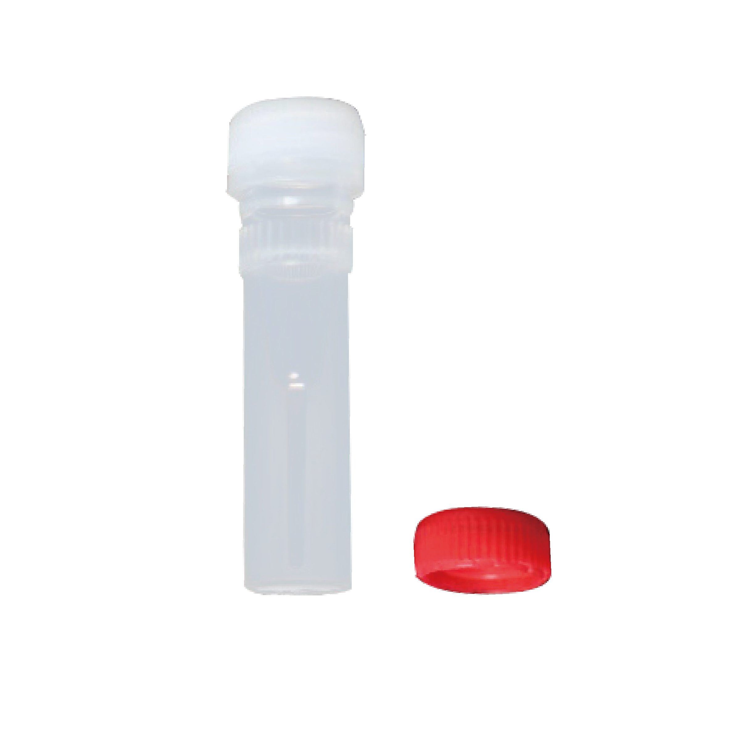 0.5mL 透明螺口储存管，红色盖，可立，无O型圈，灭菌 - 百赛利德