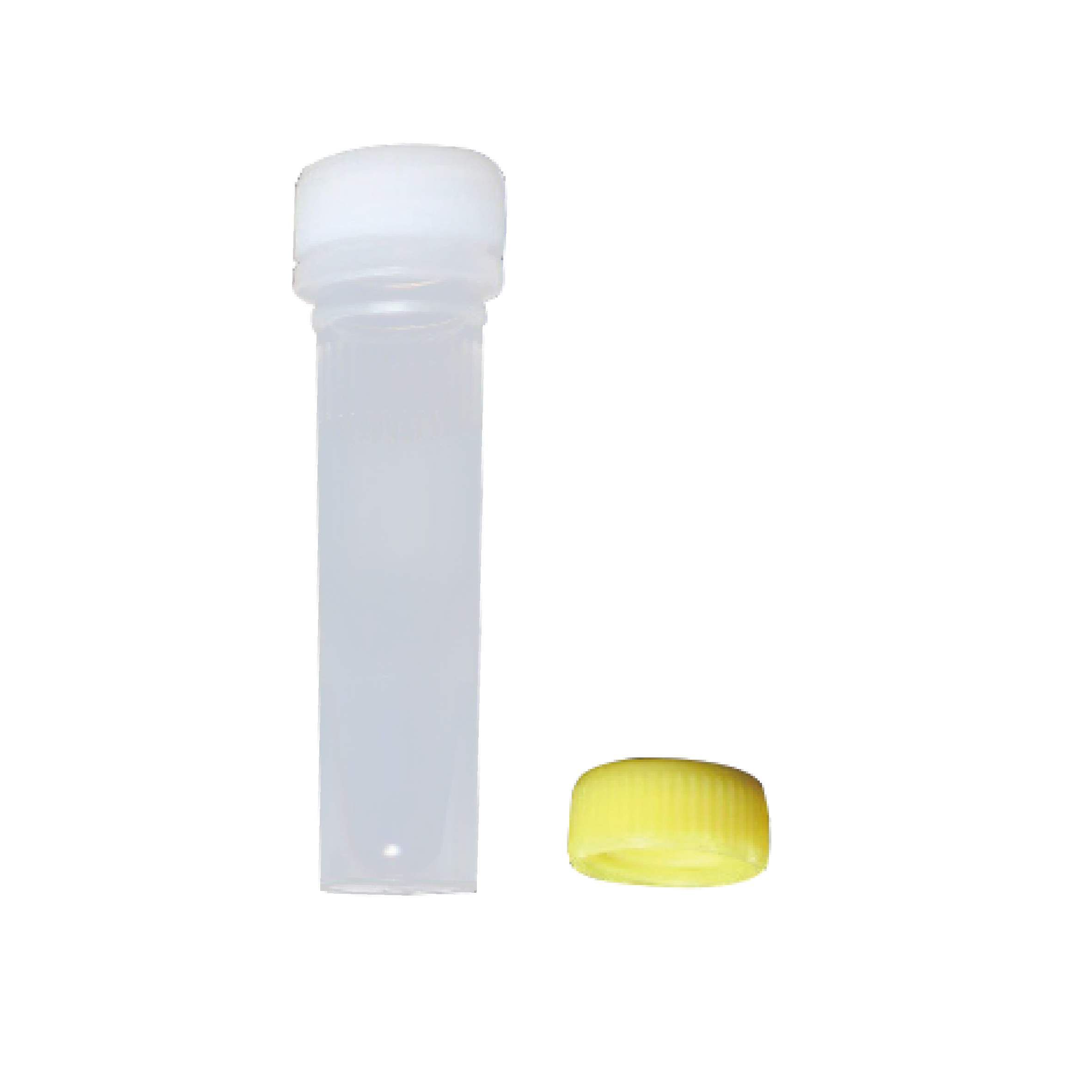1.5mL 透明螺口储存管，黄色盖，可立，无O型圈，灭菌 - 百赛利德