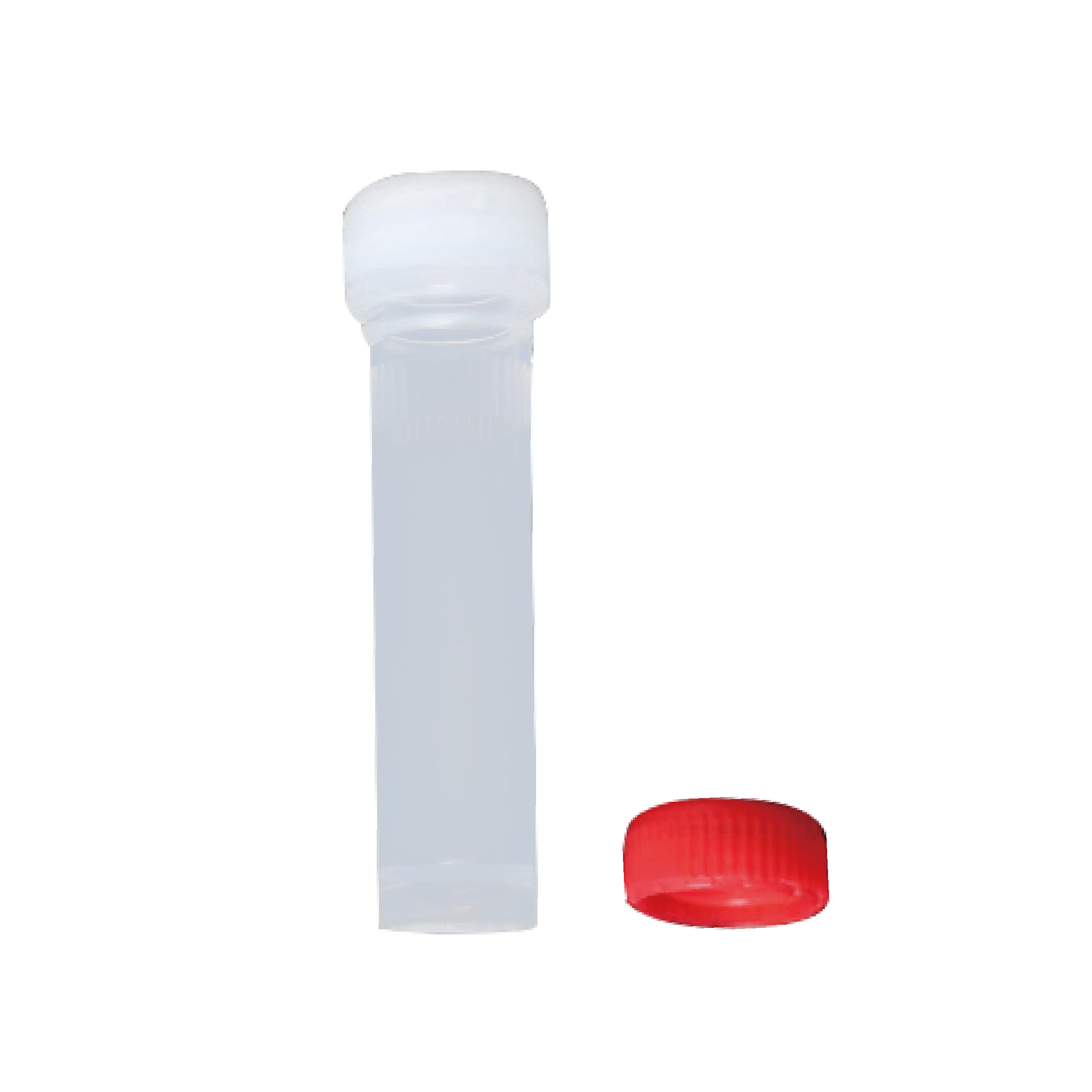 2.0mL 透明螺口储存管，红色盖，可立，无O型圈，灭菌 - 百赛利德