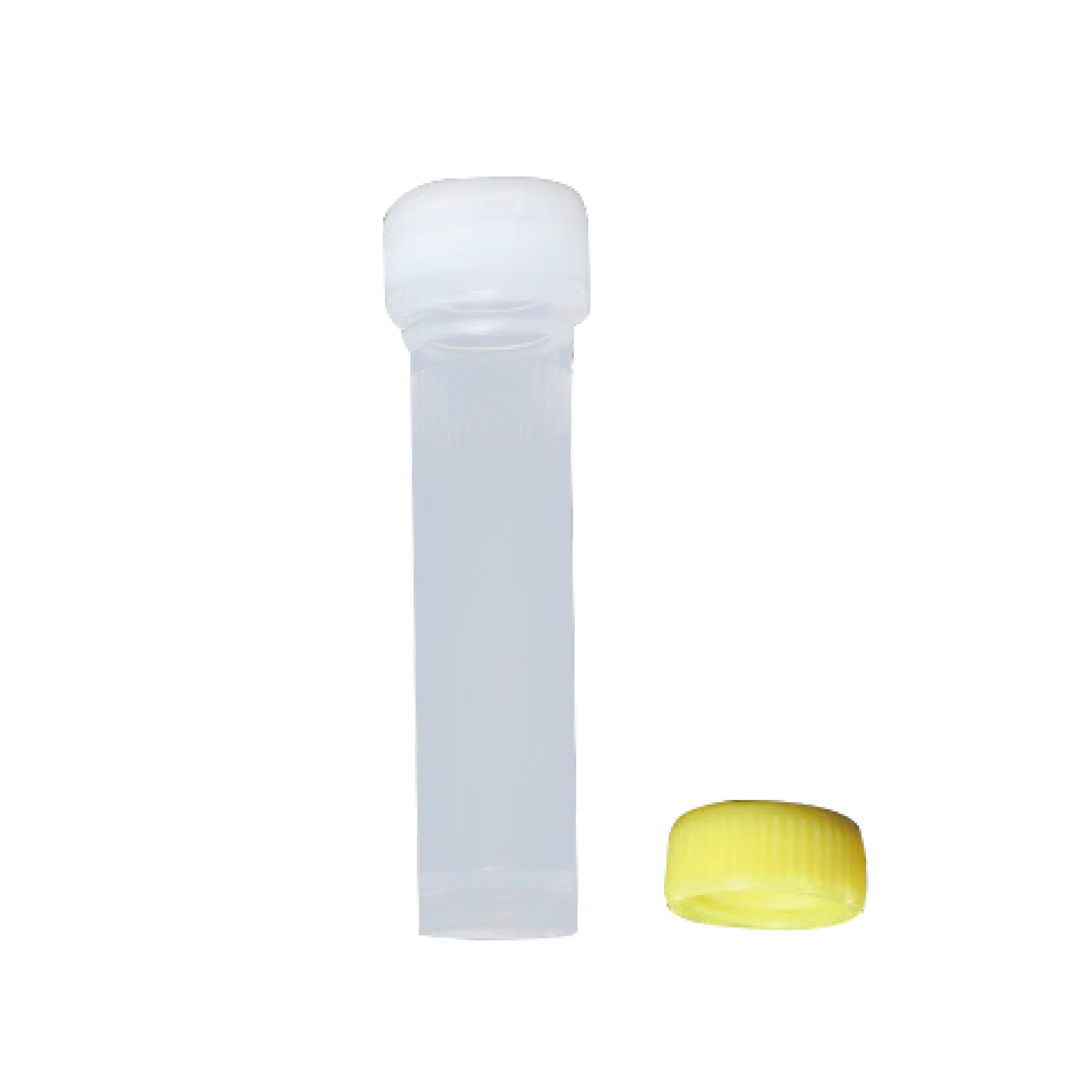 2.0mL 透明螺口储存管，黄色盖，可立，无O型圈，灭菌 - 百赛利德