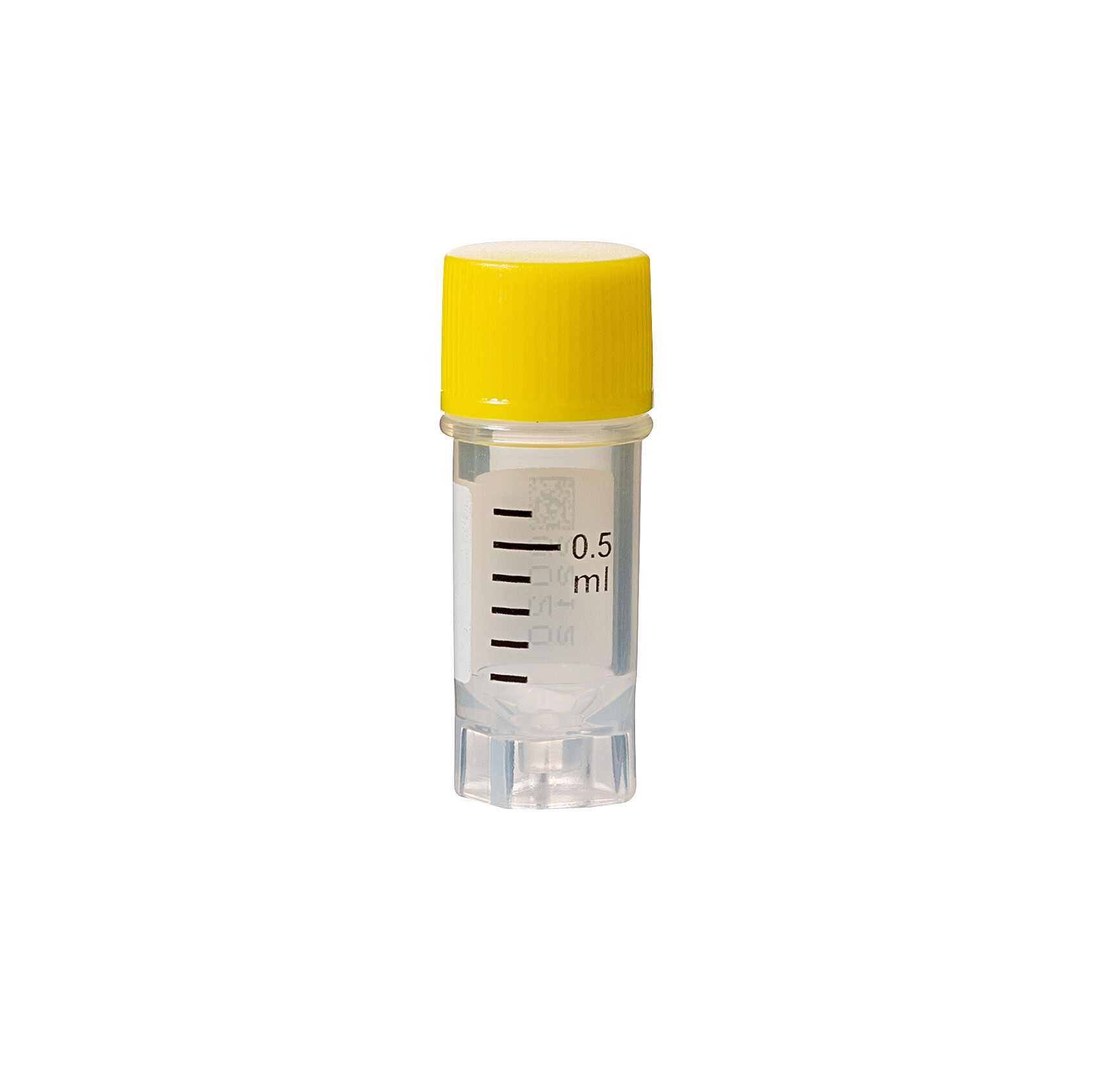 0.5mL 外旋冻存管，黄色平盖，灭菌，袋装 - 百赛利德