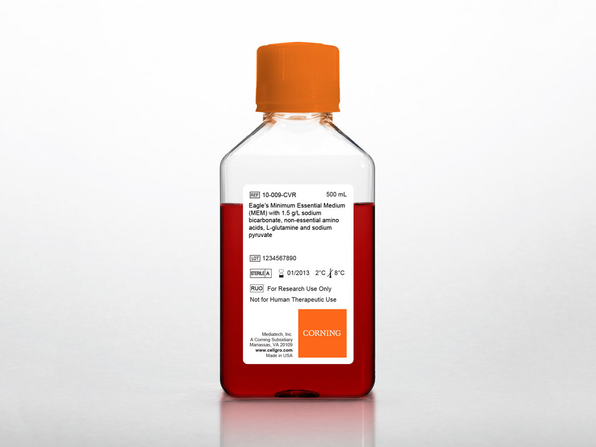 MEM培养基 (干粉，含谷氨酰胺和Earle's盐, 不含碳酸氢钠，50L，瓶装) - Cellgro
