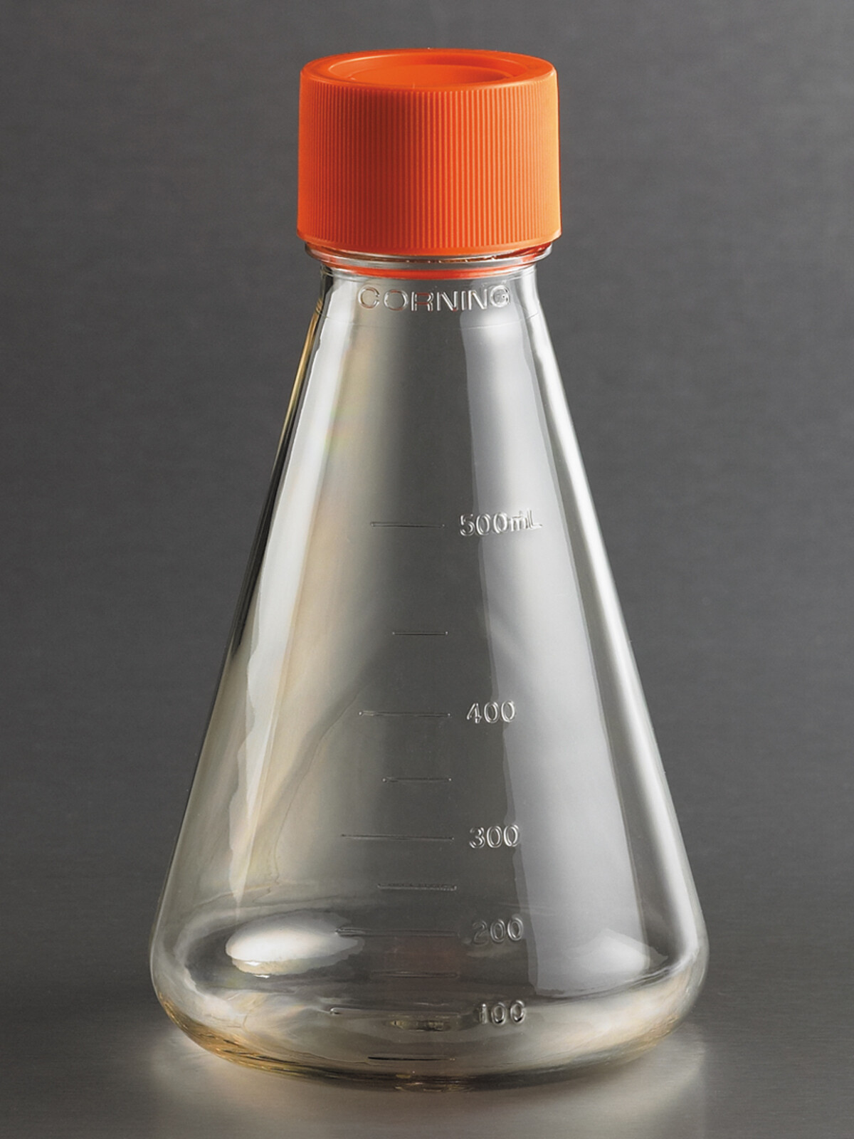 锥形瓶（500ml、PC材质、平底、密封盖） - Corning