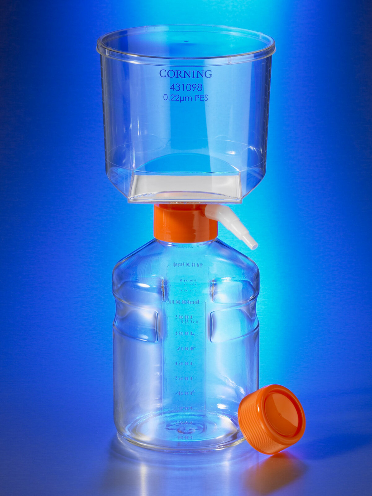 真空过滤系统 1000ml 0.45umCA(醋酸纤维）膜 90mm直径 灭菌 单个包装 - Corning