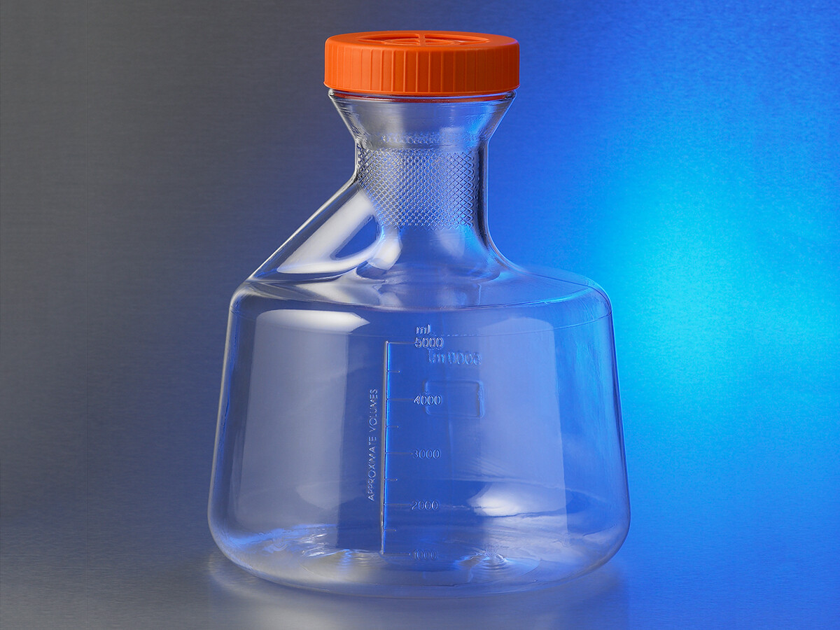 锥形瓶（5L、PC材质、平底、透气盖） - Corning