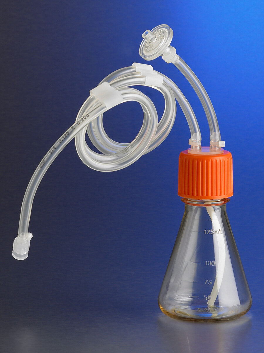 锥形瓶预组装封闭系统（125ml、浸液管、0.2um滤器、MLL/FLL） - Corning