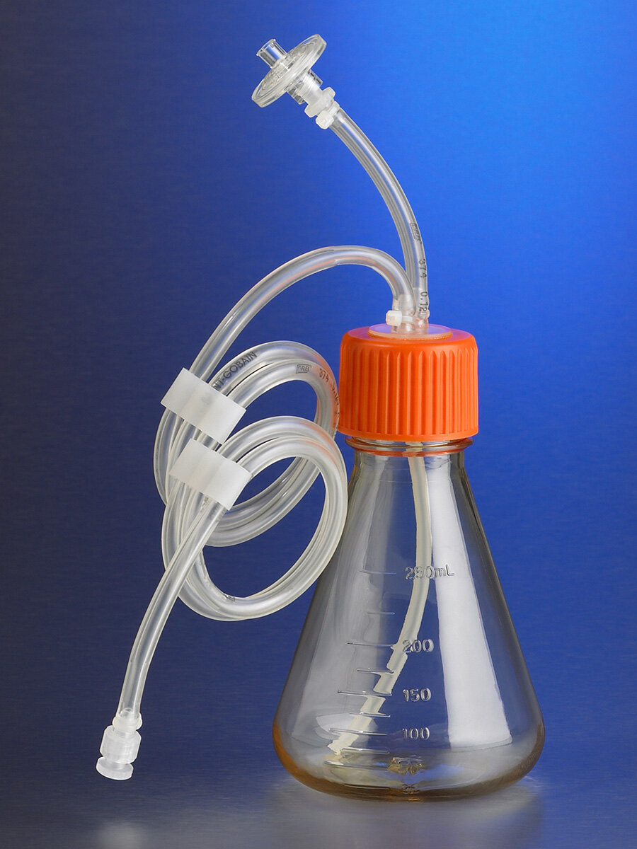 锥形瓶预组装封闭系统（250ml、浸液管、0.2um滤器、MLL/FLL） - Corning