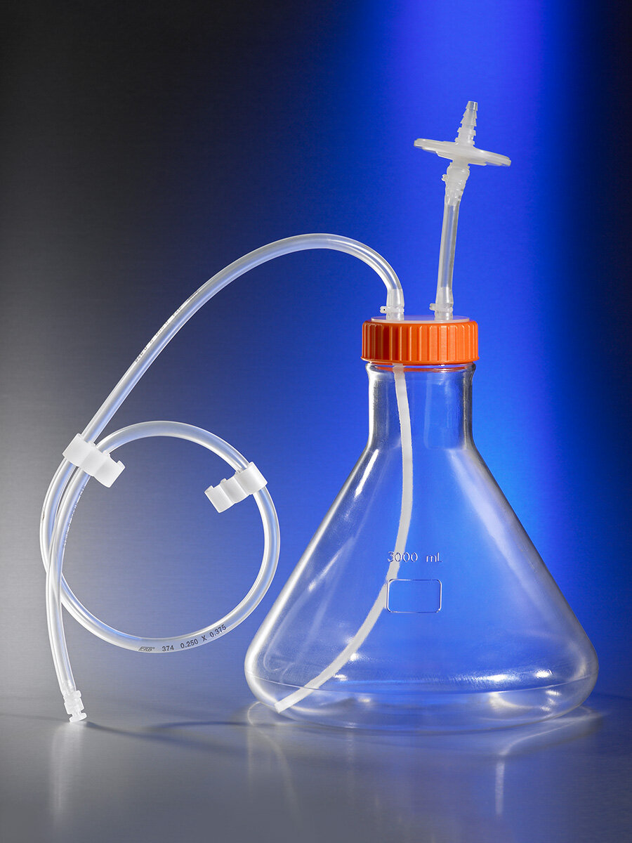 锥形瓶预组装封闭系统（3L、浸液管、0.2um滤器、MLL/FLL） - Corning