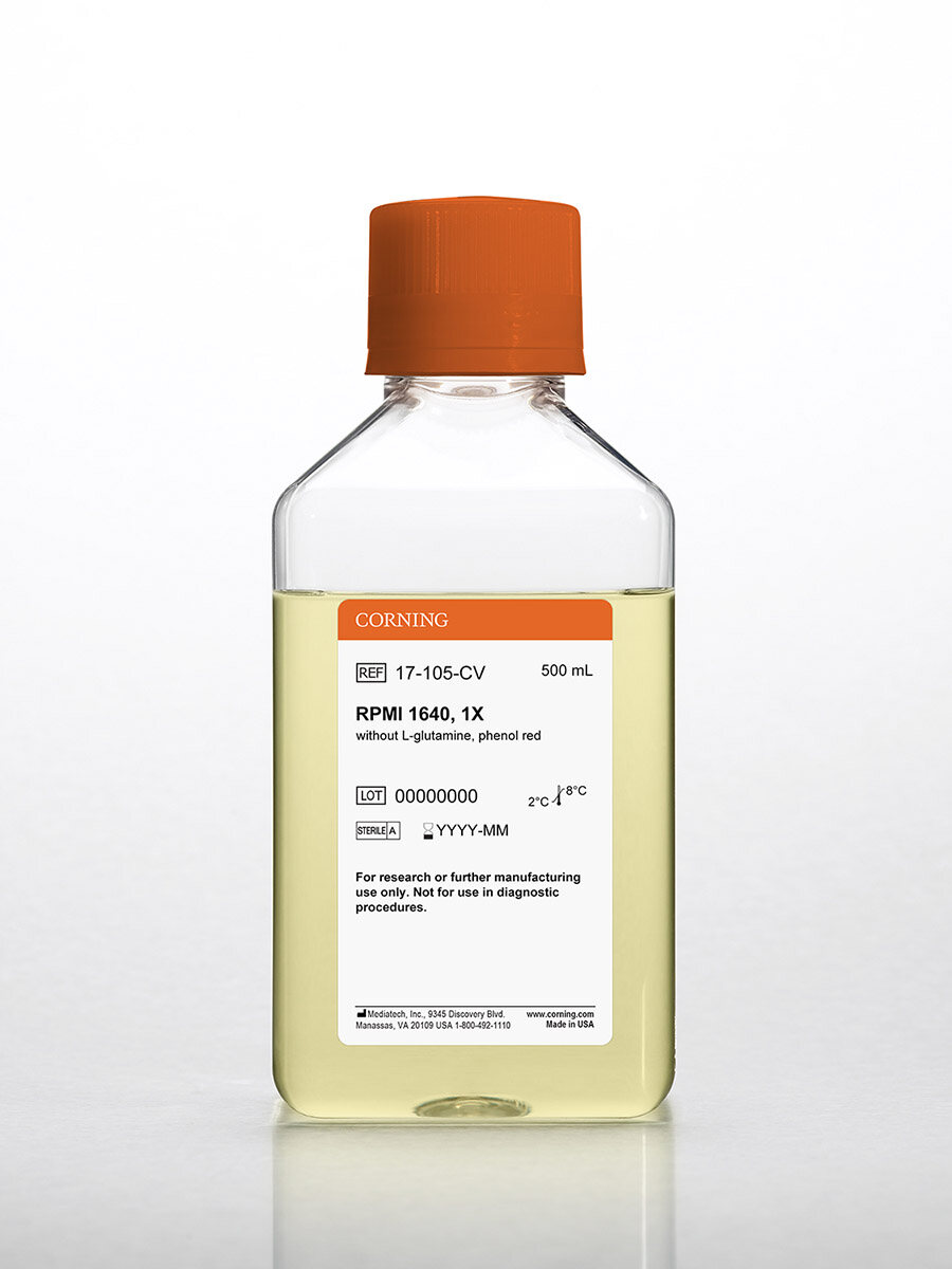 RPMI 1640(不含谷氨酰胺，酚红) - Cellgro