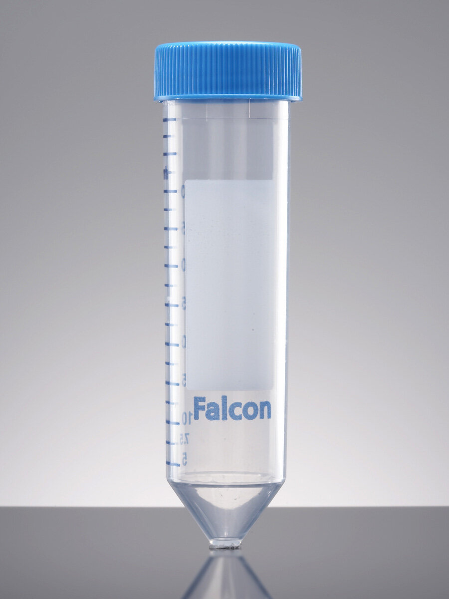 高透明度聚丙烯50ml锥形离心管(RCF:9400),30mm×115mm - Falcon