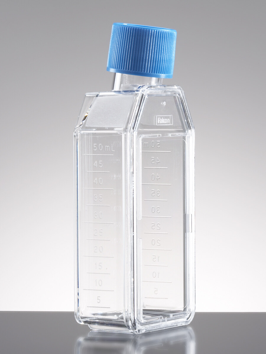 50ml斜颈25cm2塞封盖TC细胞培养瓶,20/包,10包/箱 - Falcon