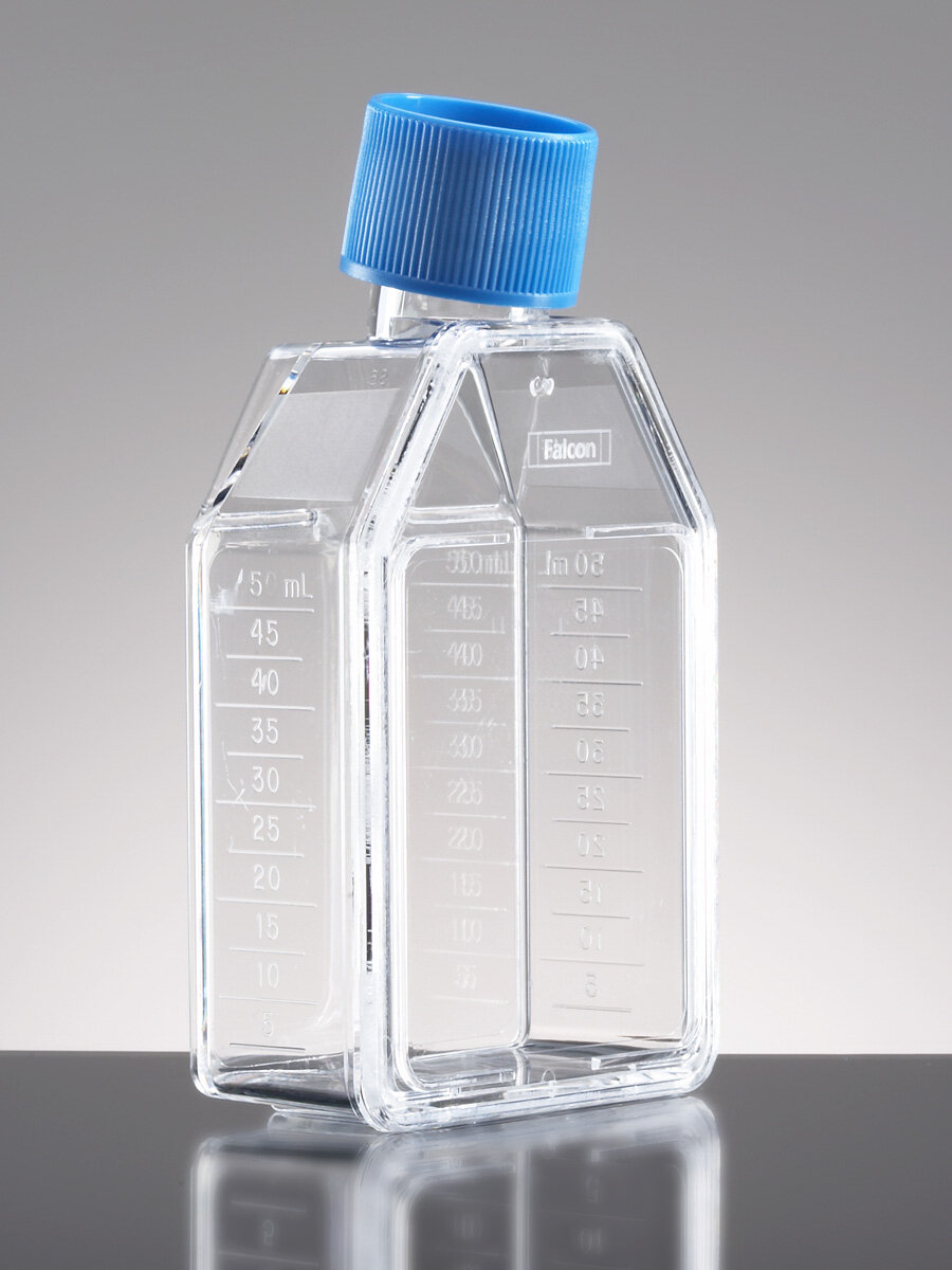 70ml斜颈25cm2塞封盖TC细胞培养瓶,20/包,10包/箱 - Falcon
