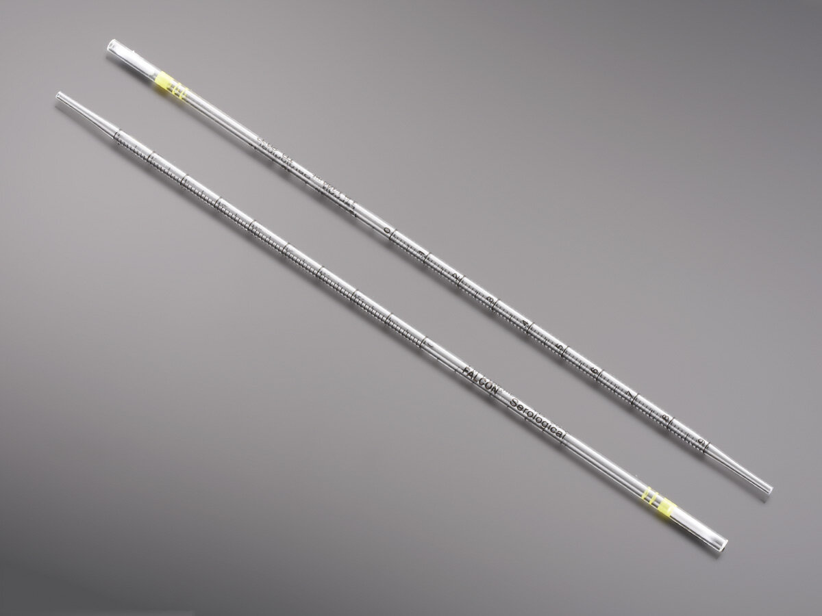 血清移液管1ml(黄色1/100),100/盒,10包/箱 - Falcon