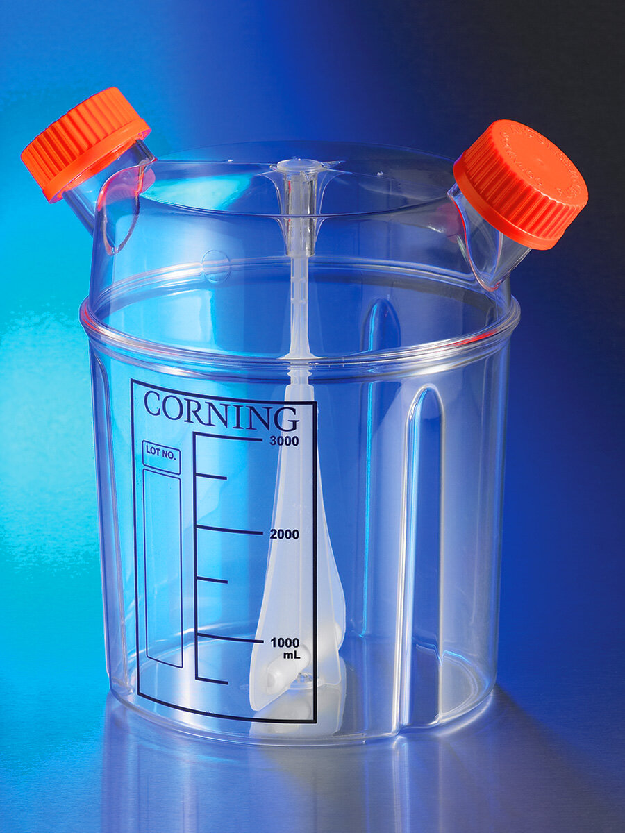 一次性转瓶（3L、PS材质、透气盖、无菌） - Corning