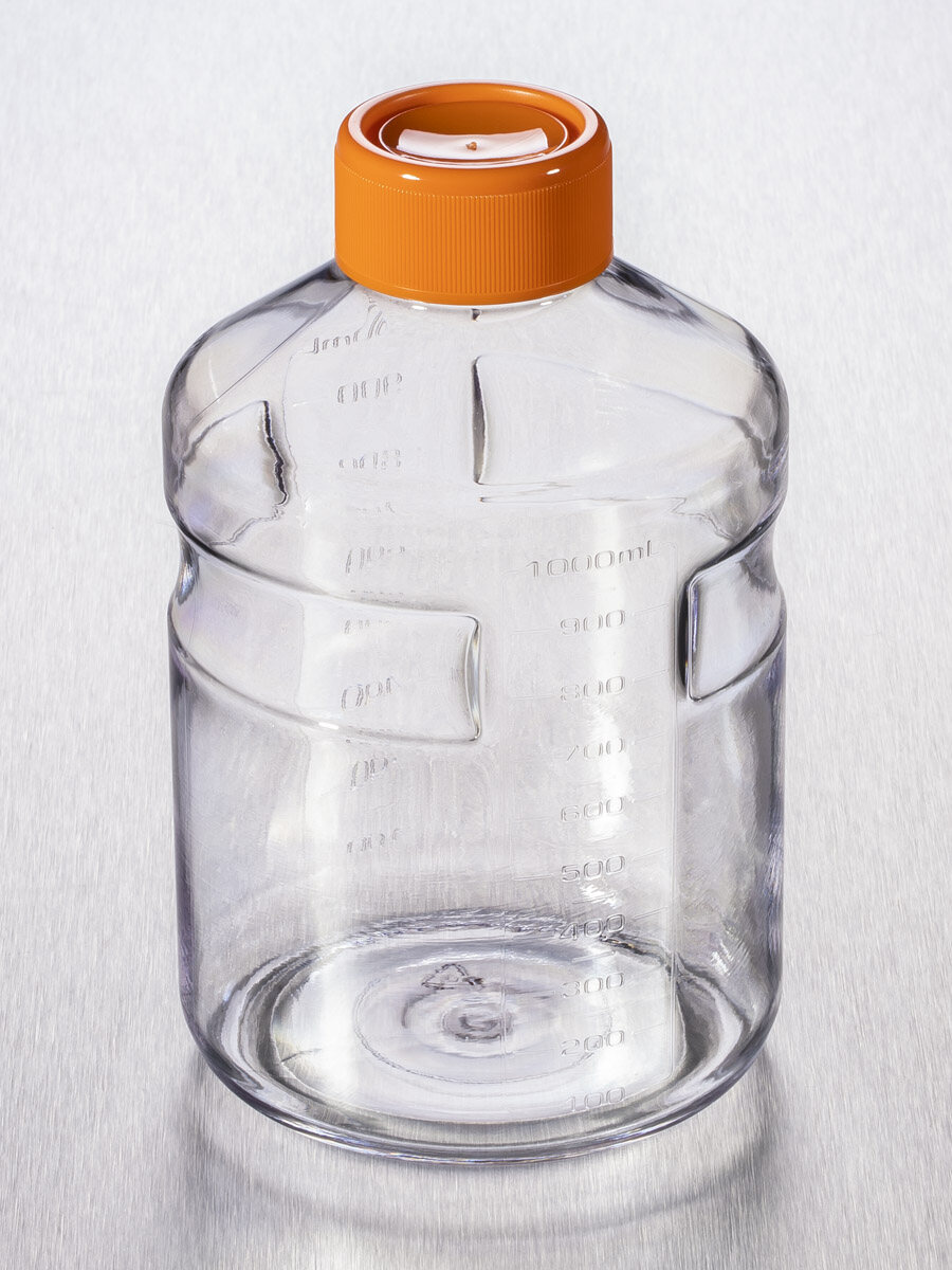 储液瓶（1000ml、易握式、PS材质、瓶颈45mm、无菌） - Corning