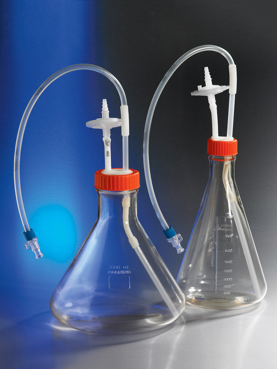锥形瓶预组装封闭系统（3L、浸液管、0.2um滤器、MPC） - Corning