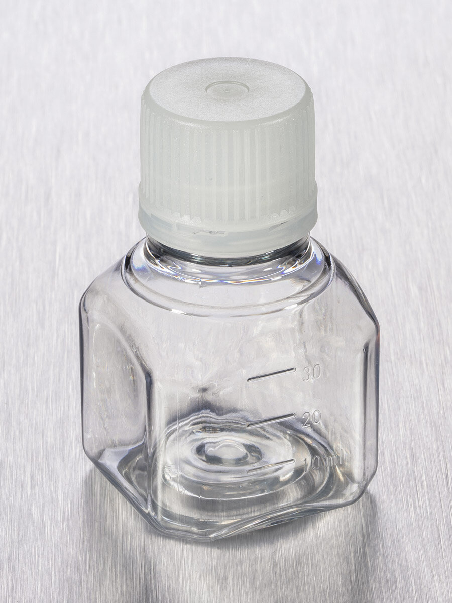 储液瓶（30ml、八角形、PET材质、瓶颈17.5mm、无菌） - Corning