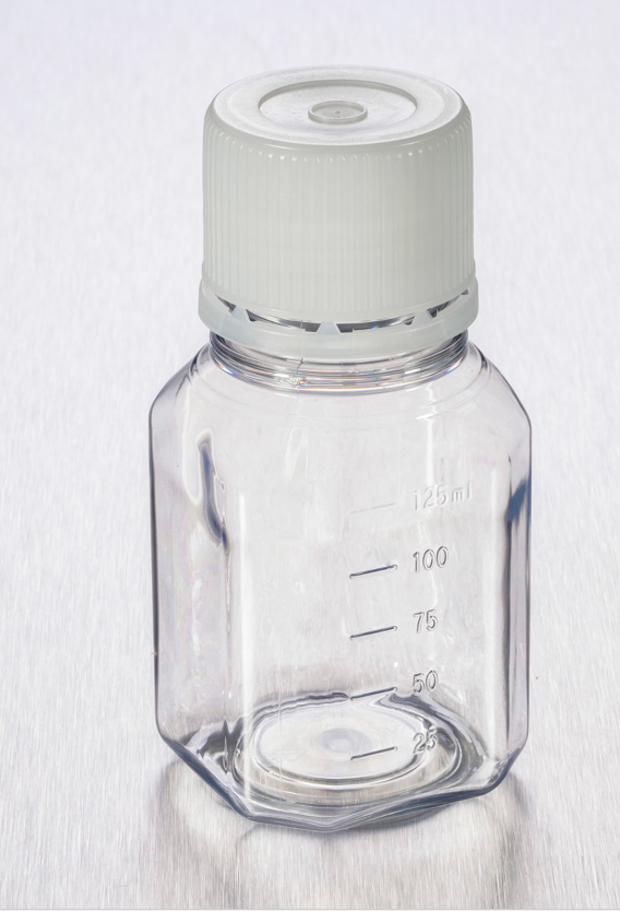 储液瓶（125ml、八角形、PET材质、瓶颈31.7mm、无菌、12包/箱） - Corning