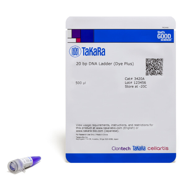 DNA分子量标准品20 bp DNA Ladder (Dye Plus) - Takara