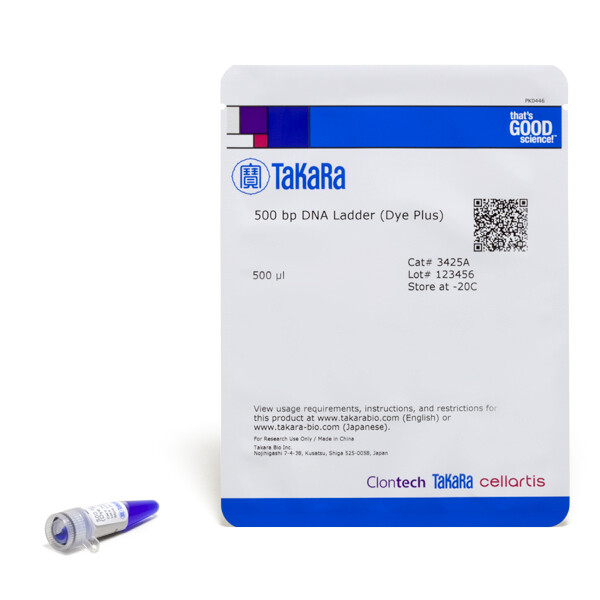 DNA分子量标准品500 bp DNA Ladder (Dye Plus) - Takara