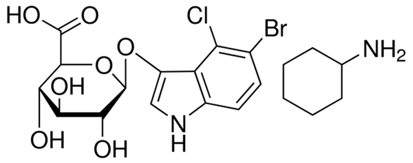 5-溴-4-氯-3-吲哚基-β-D-葡糖苷酸环己胺盐（X-GlcA），发色β-葡萄糖醛酸酶底物 - 阿拉丁