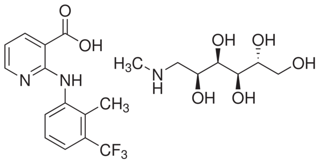 Flunixin meglumine，环氧合酶抑制剂用作具有消炎和解热作用的止痛药 - 阿拉丁