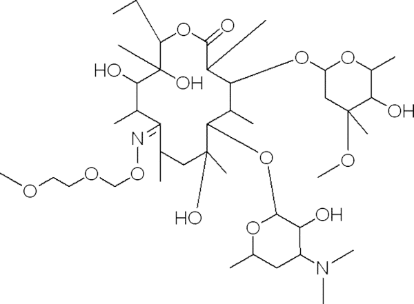 Roxithromycin，细菌蛋白合成抑制剂，大环内酯类抗生素 - 阿拉丁