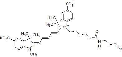 磺基花青5叠氮化物，水溶性，光稳定发红光的荧光染料叠氮化物，用于点击化学反应 - 阿拉丁