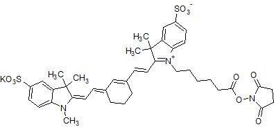 磺基花菁7 NHS酯，水溶性胺反应性近红外发射荧光染料 - 阿拉丁