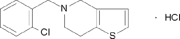 Ticlopidine HCl，选择性P2Y 12受体拮抗剂 - 阿拉丁