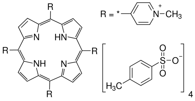 TMPyP[=α,β,γ,δ-四(1-甲基吡啶嗡-4-基)卟吩对甲苯磺酸盐]，端粒酶抑制剂结合并稳定DNA G-四链体 - 阿拉丁